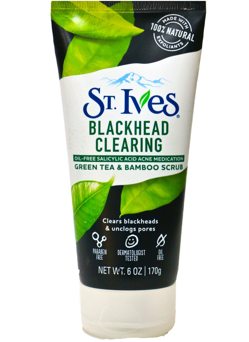 ST. Ives - Stives Blackhead Clearing Scrub Green Tea And Bamboo 170 Gm - Image 1