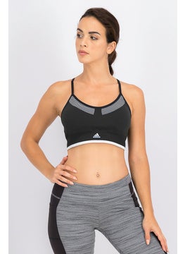 Adidas Women All Me Primeknit Padded Bra, Black  - Image 1