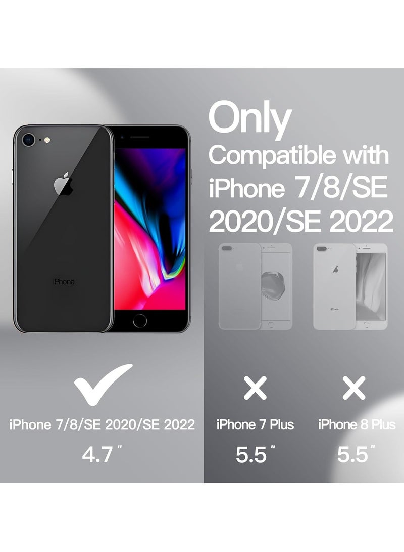 DUSALA iPhone SE Case 2022/2020, iPhone 8 Case, iPhone 7 Case, Liquid Silicone Phone Case for iPhone SE 8 7 4.7 Inch, Colorful Silky-Soft Protective Cover (Black) - Image 2