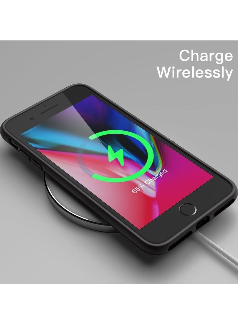 DUSALA iPhone SE Case 2022/2020, iPhone 8 Case, iPhone 7 Case, Liquid Silicone Phone Case for iPhone SE 8 7 4.7 Inch, Colorful Silky-Soft Protective Cover (Black) - Image 3