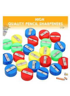 SYOSI 72 Pcs Pencil Sharpeners, Small Manual Pencil Sharpeners,  Mini Round Manual Sharpeners, Pocket Pencil Sharpener for Kids Adults Office School Home Supplies Goodie Bags and Gifts, Multicolor  - Image 2