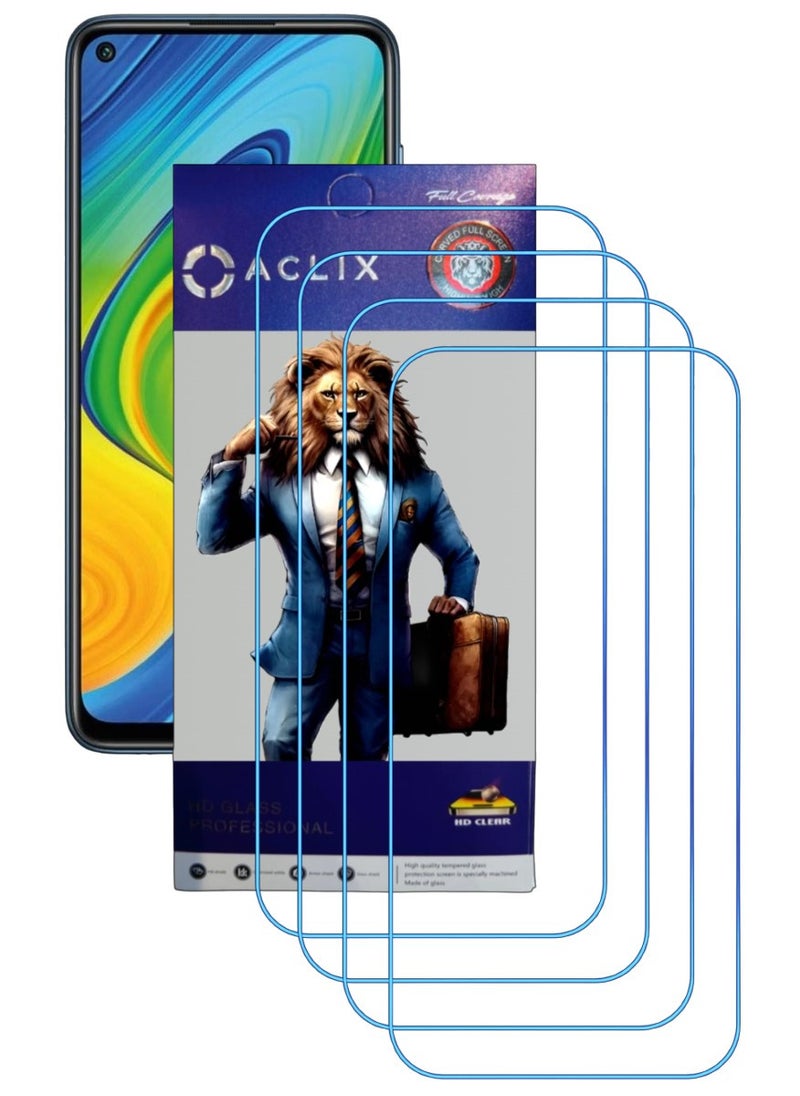 ACLIX 4 Pieces Antistatic ESD Dustproof Premium Quality High Definition Clear Tempered Glass Screen Protector Designed For Xiaomi Redmi Note 9 - Image 1