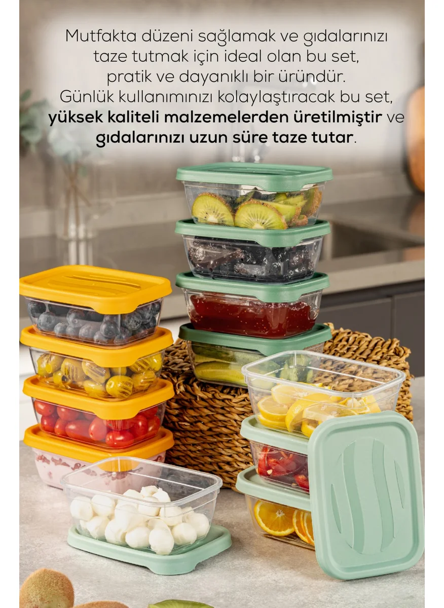 فينيف 12 400 ml Bono Rectangular Storage Container Set Colored