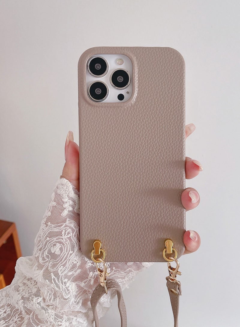 Suteni Back Cover Lychee Leather Phone Case for iPhone - Image 1