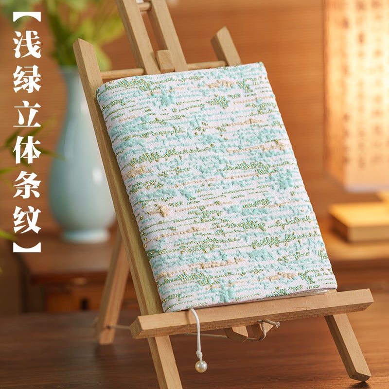 [Qian Li] Handmade Cloth Book Cover Notebook Dandelion Brocade Cloth Book Cover Hand Account A5 Notebook Book Jacket - Image 1