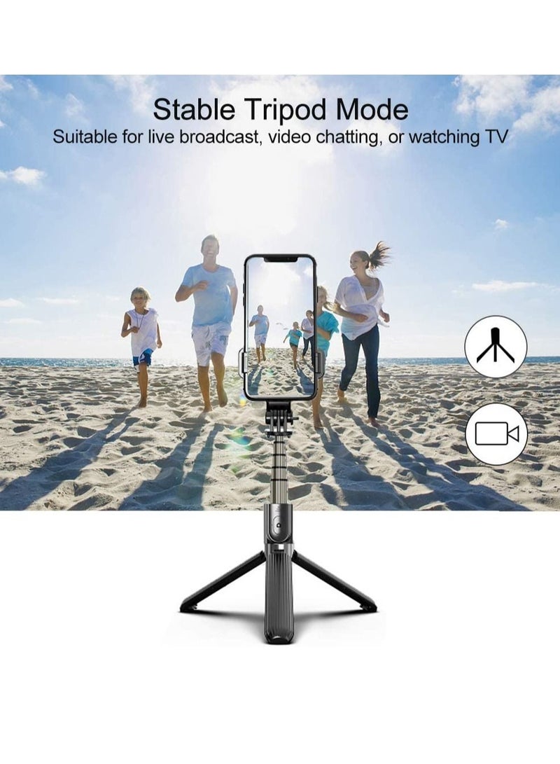 Selfie Stick Gimbal Stabilizer, 360° Rotation Tripod with Wireless Remote, Portable Phone Holder, Auto Balance 1-Axis Gimbal for Smartphones Tiktok Vlog Youtuber Live Video Record  - Image 5