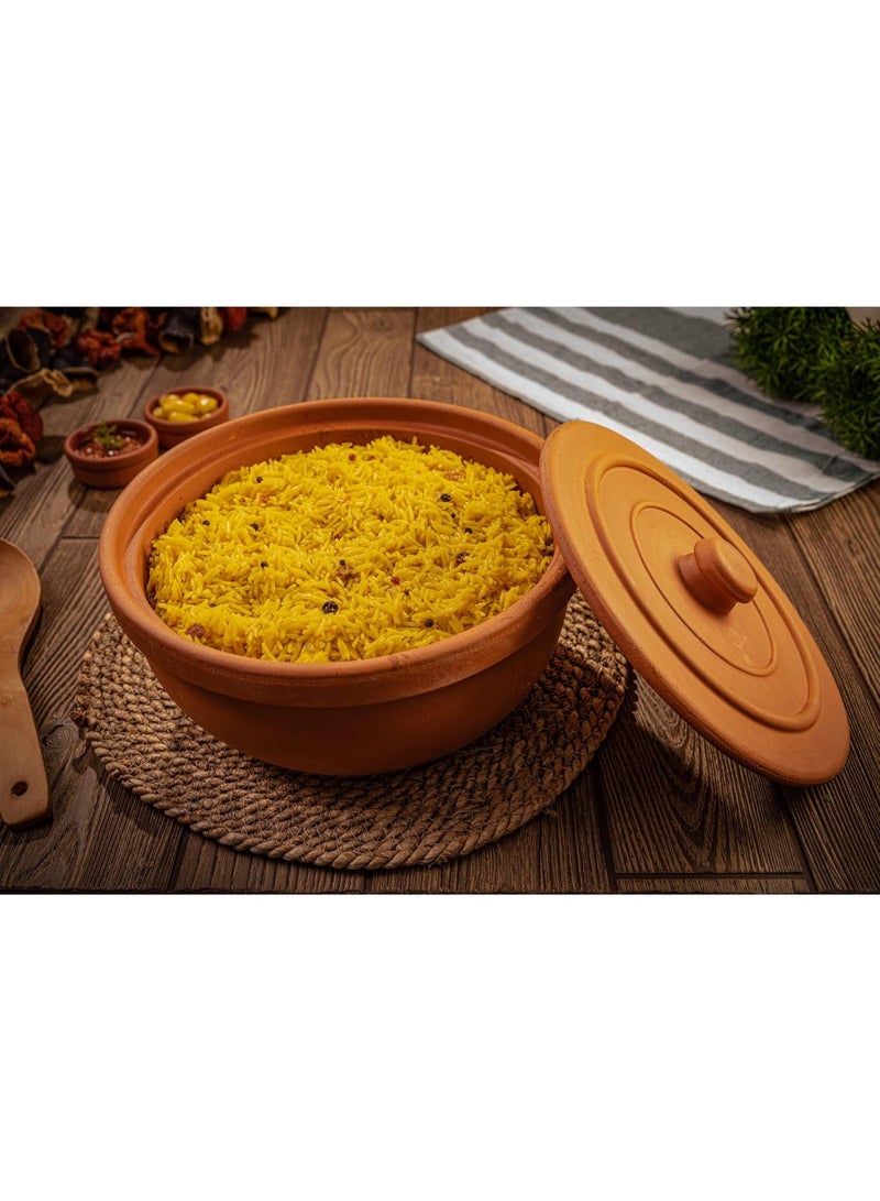luksYol LuksYol Handmade Natural Clay Bowls for Cooking & Serving – Turkish Oven Safe Earthenware – Unglazed & Eco-Friendly – Perfect for Side Dishes, Sauces, Nuts, Appetizers – Available in Sizes D24×L10, D27×L12.5, D29×L14, D30×L9.5 – Ideal for Healthy, Tasty Meals – Microwave & Dishwasher Safe – Durable, Chip-Resistant, BPA-Free – Artisan Crafted in Turkey – Bring Rustic Charm & Flavor to Your Kitchen – Gift-Ready for Weddings, Housewarmings, Food Enthusiasts & Eco-Conscious Cooks – LuksYol Premium Heritage Cookware  - Image 4