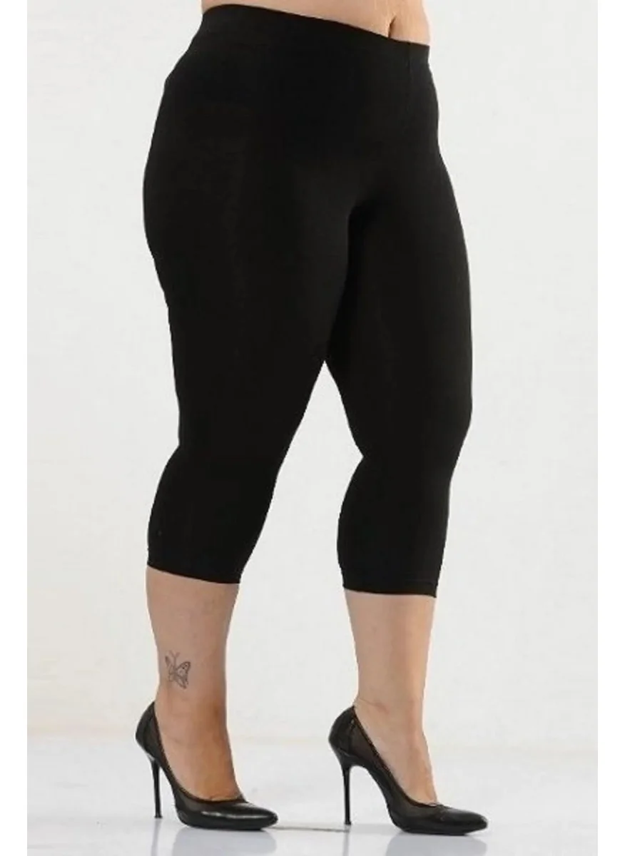 HMD 4020 Women's Plus Size Knee-Length Tights-Black