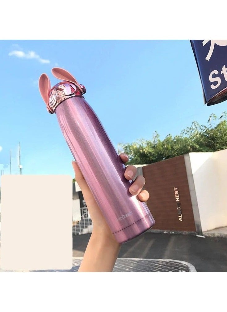 كيوشوب كوب حراري للسفر بعازل بتصميم كلب لطيف للنساء او البنات او الاطفال من كيوشوب®️، سهل الحمل ومقاوم للتسرب مصنوع من الستانلس ستيل مع عزل بتفريغ الهواء  - Image 3