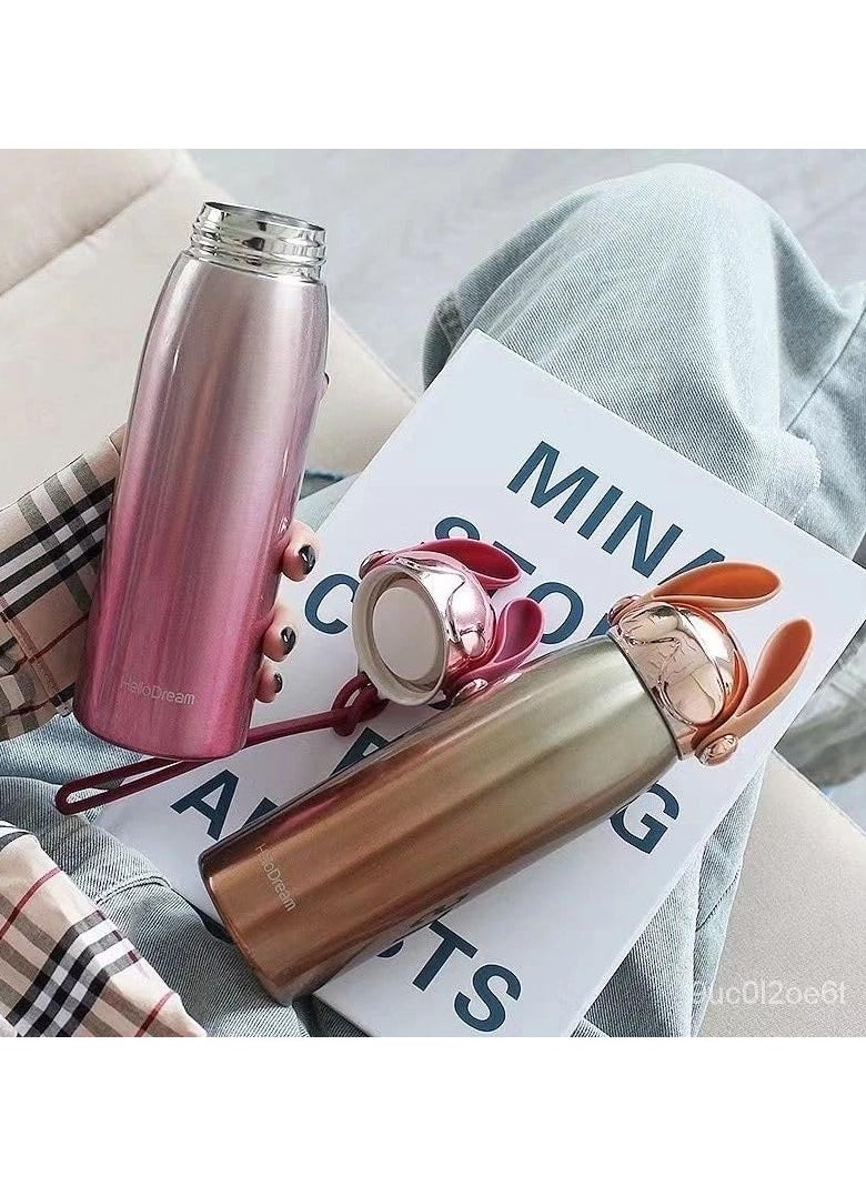 كيوشوب كوب حراري للسفر بعازل بتصميم كلب لطيف للنساء او البنات او الاطفال من كيوشوب®️، سهل الحمل ومقاوم للتسرب مصنوع من الستانلس ستيل مع عزل بتفريغ الهواء  - Image 5