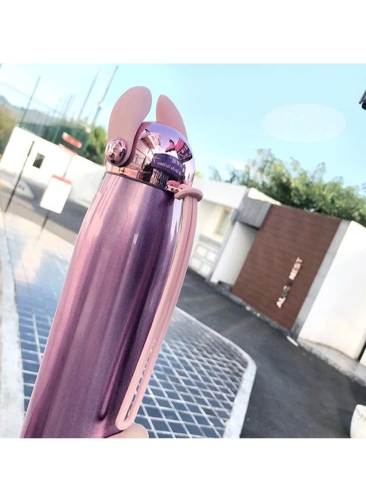 كيوشوب كوب حراري للسفر بعازل بتصميم كلب لطيف للنساء او البنات او الاطفال من كيوشوب®️، سهل الحمل ومقاوم للتسرب مصنوع من الستانلس ستيل مع عزل بتفريغ الهواء  - Image 4