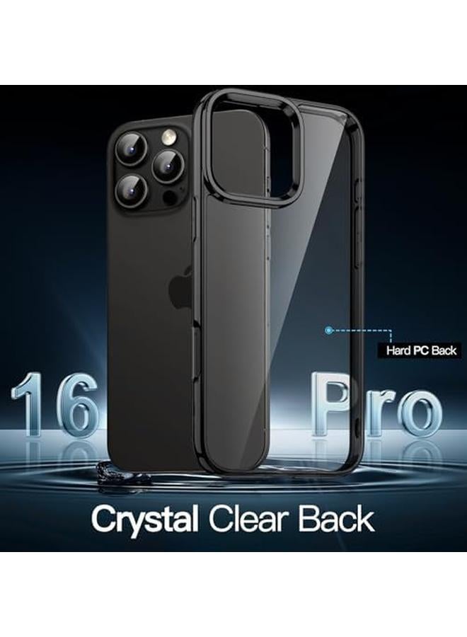 Jetech Case For Iphone 16 Pro 6.3 Inch Non Yellowing Shockproof Phone Bumper Cover Anti Scratch Clear Back Black - Image 3