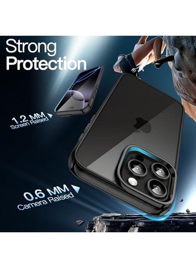 Jetech Case For Iphone 16 Pro 6.3 Inch Non Yellowing Shockproof Phone Bumper Cover Anti Scratch Clear Back Black - Image 4