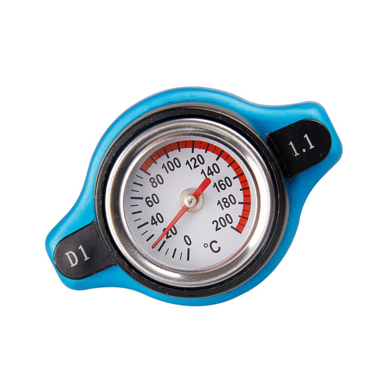 Car Water Cover with Water Temperature Gauge Radiator - 1.1 Small - Image 1
