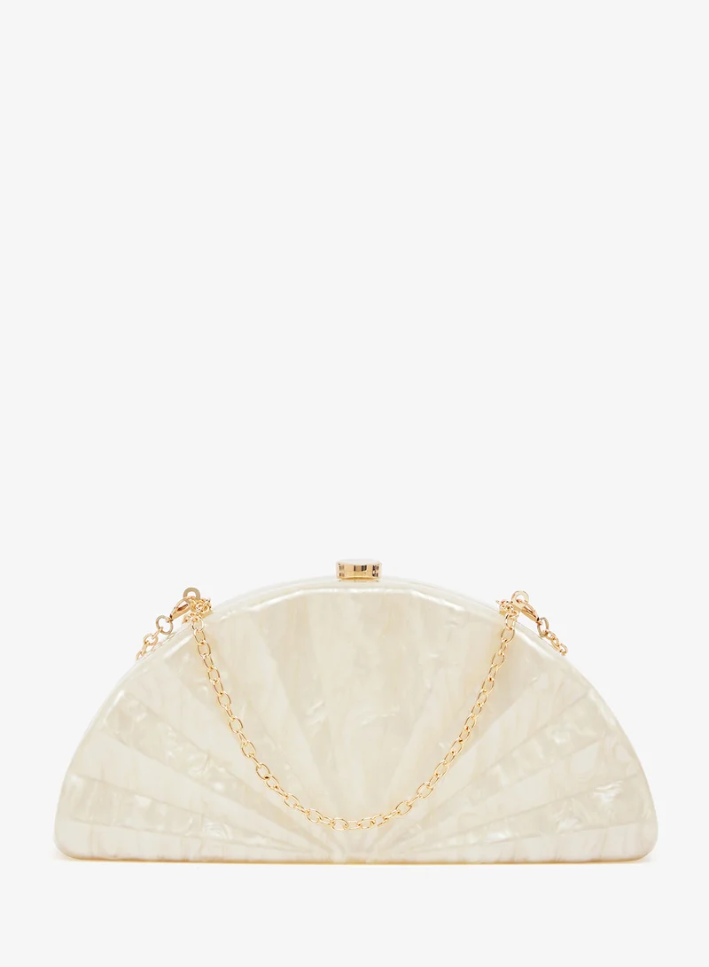 Casual Fan Resin Clutch