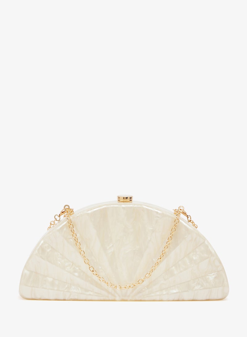 GLAMOROUS Casual Fan Resin Clutch - Image 1