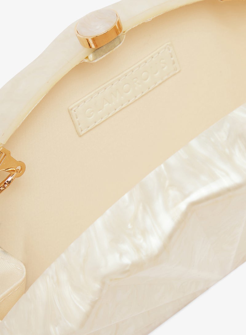 GLAMOROUS Casual Fan Resin Clutch - Image 5