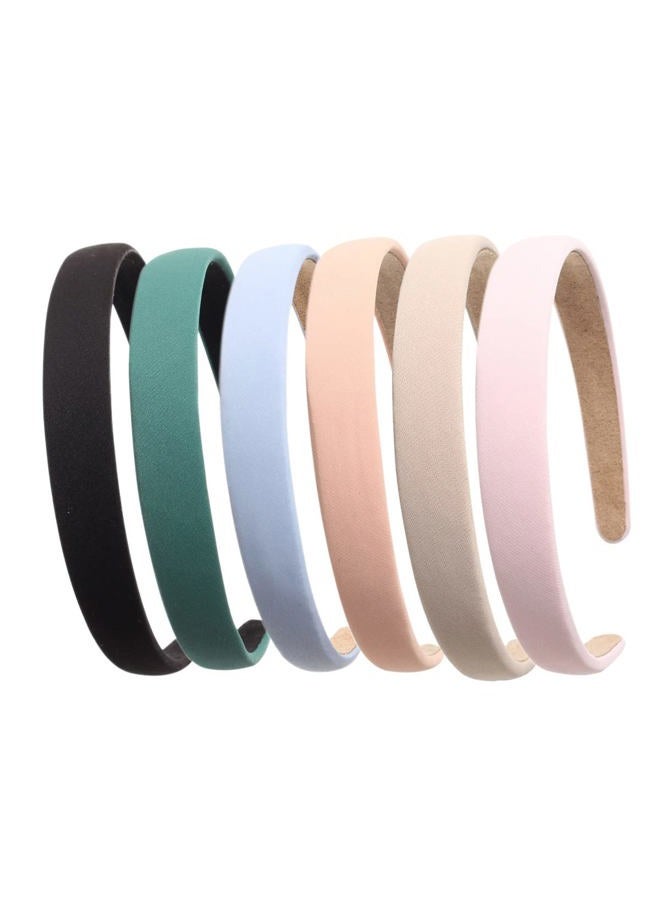 Cuizhiyu Solid Simple Headbands for Women 0.78inch Plain Soft Cloth Head Band No Slip Fashion Girls Pink Hair Bands Cute Hair Hoops hair Accessories Pack of 6… - Image 1