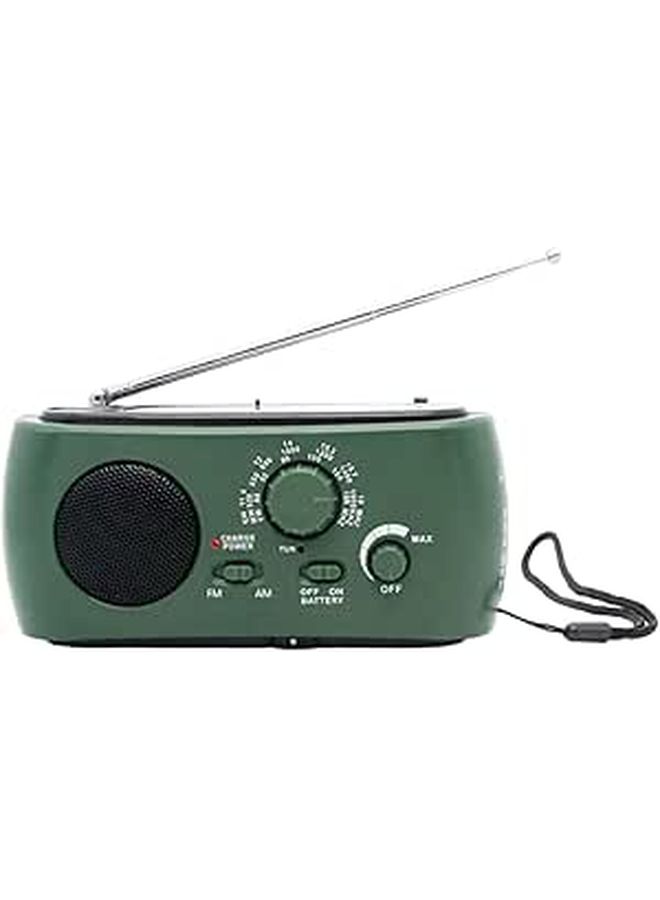 Emergency AM FM Radio Solar Hand Crank Charging with Flashlight External Power - Image 1