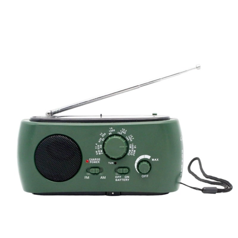 Emergency AM FM Radio Solar Hand Crank Charging with Flashlight External Power - Image 2