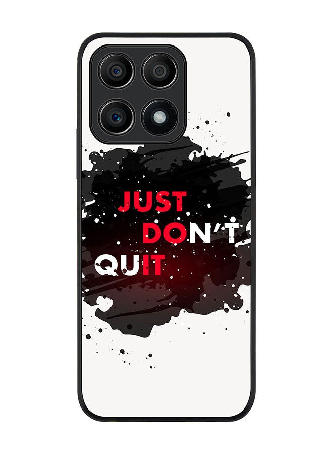 Stylizedd Rugged Black edge case for Honor X8A 4G Slim fit Soft Case Flexible Rubber Edges Anti Drop TPU Gel Thin Cover - Just don't quit - Image 1