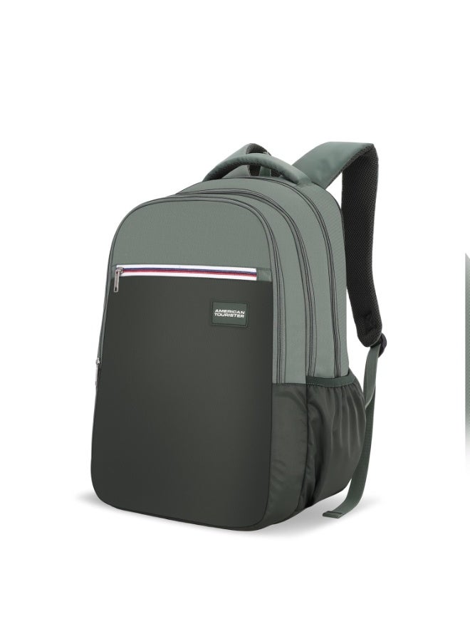 American Tourister Nexa Style 01, Large 3 Compartment Backpack, 36L with Spacious Interiors Bags For School, Office, College, Gift For Men & Women - Olive - Image 3