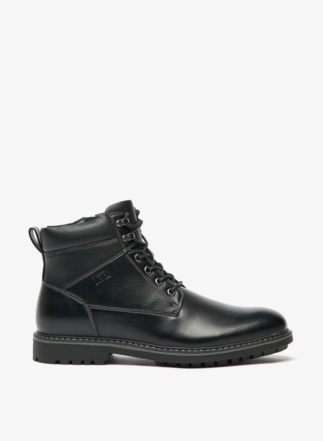 LBL by Shoexpress Men's Textured Chukka Boots with Zip Closure - Image 3