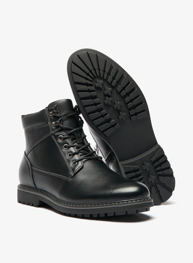 LBL by Shoexpress Men's Textured Chukka Boots with Zip Closure - Image 4