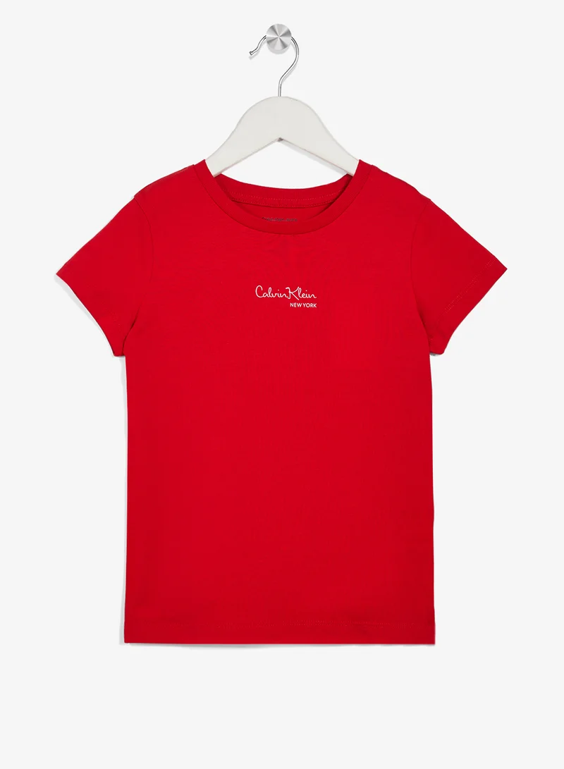 Calvin Klein Jeans Youth logo Crew Neck T-Shirt