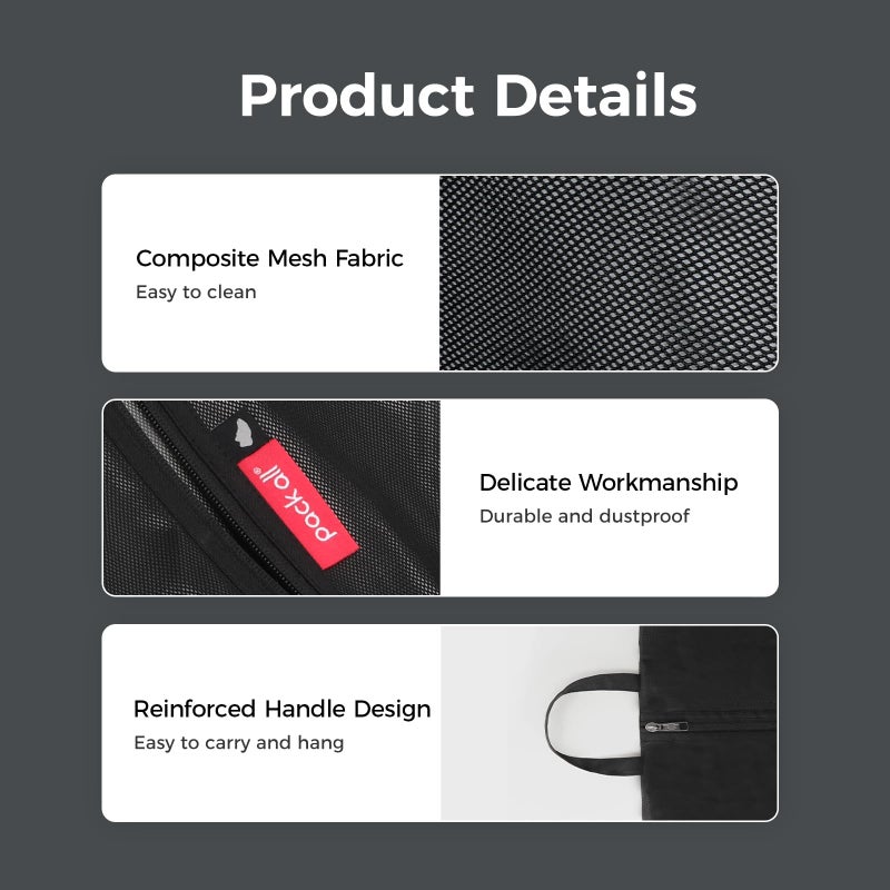 pack all Shoe Bag for Travel, Water-Resistant Shoe Pouch for Gym, Odor-Resistant Soccer Cleats Bag for Sport (Black, 1-Pack) - Image 2