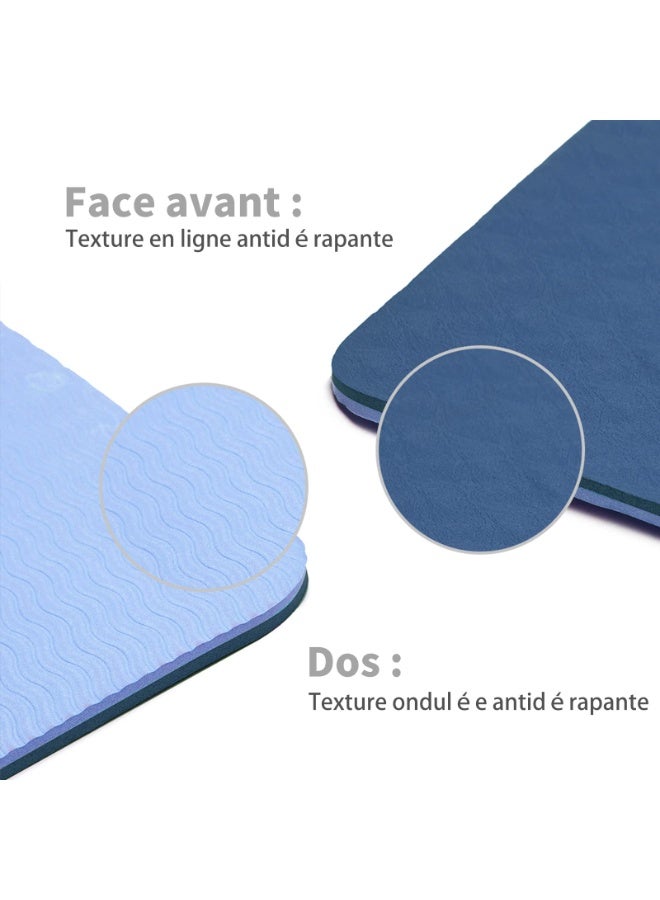 Nariele Non Slip Yoga Mat, Extra Thick 6MM TPE Workout Pilates Mats, Eco Friendly Fitness Exercise Mat for Women Men, Workout Mat with Carrying Strap and Storage Bag for Home Gym and Floor Exercises (Light - Image 4