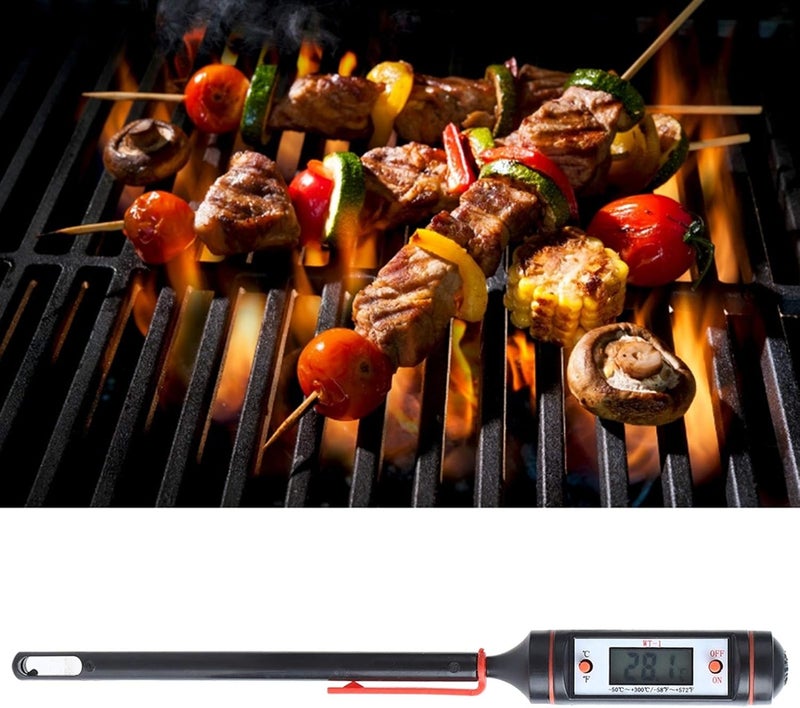 klarako Food Thermometer, Long Probe Digital Stainless Steel BBQ Thermometer, for Roasts Steaks - Image 4