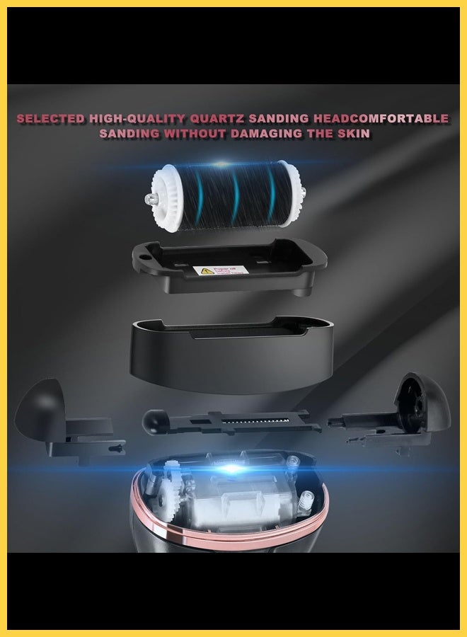 CHOWROAD Electric Callus Remover for Feet Rechargeable Pedicure Tool Foot Care Foot File All-in-1 Callus Remover Kit for Removing Cracked and Dead Skin from Heels Long battery life and long-lasting high-speed operation pedicure set - Image 4