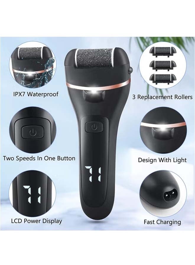 CHOWROAD Electric Callus Remover for Feet Rechargeable Pedicure Tool Foot Care Foot File All-in-1 Callus Remover Kit for Removing Cracked and Dead Skin from Heels Long battery life and long-lasting high-speed operation pedicure set - Image 5