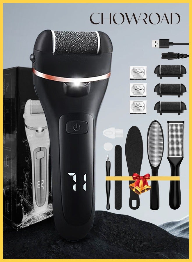 CHOWROAD Electric Callus Remover for Feet Rechargeable Pedicure Tool Foot Care Foot File All-in-1 Callus Remover Kit for Removing Cracked and Dead Skin from Heels Long battery life and long-lasting high-speed operation pedicure set - Image 1