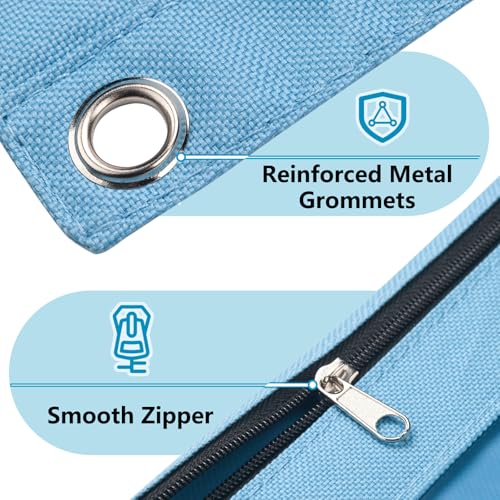 Forvencer Pencil Pouch for 3 Ring Binder, Clear Window Pencil Case with Smooth Zipper, Big Capacity 3 Ring Binder Pencil Bag with 3 Reinforced Grommets, Bright Red - Image 4