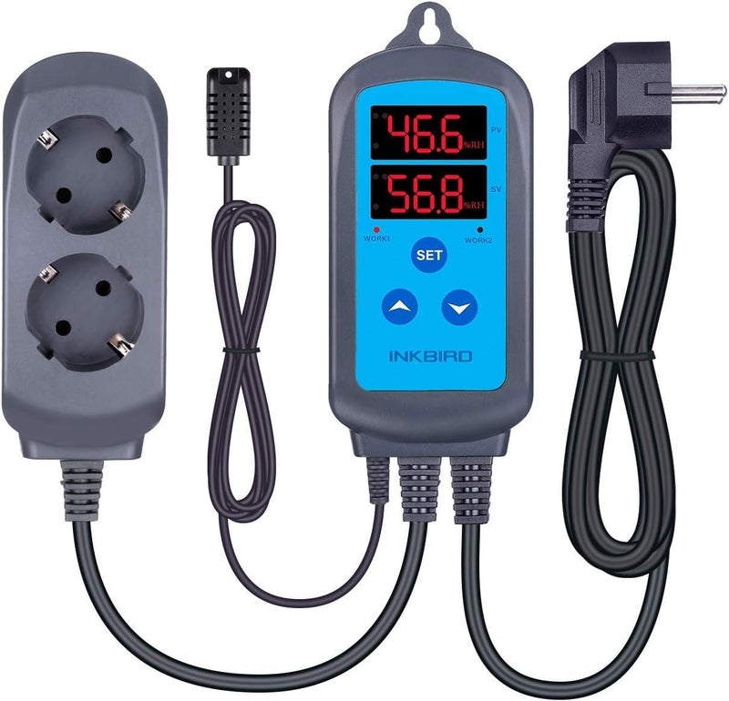 INKBIRD IHC-200 Dual Relays Digital Humidity Controller Humidistat for Humidifier Dehumidifier EU Plug - Image 2