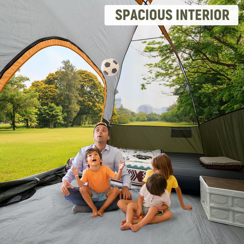 CAMPROS CP Tents for Camping 6 Person Tent Waterproof Windproof Double Layer Family Camping Tent, Easy Setup Dome Tent with Large Mesh Windows & Wider Door for Outdoor Camping & Hiking - Image 3