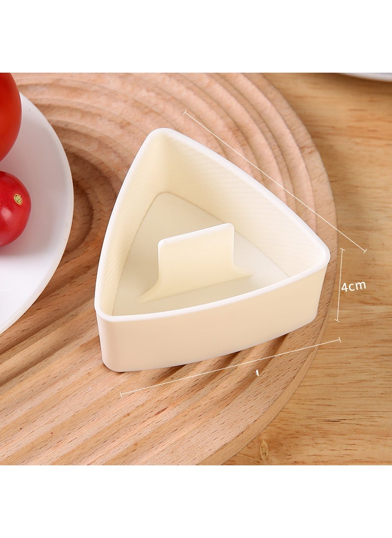 1 x 5 pcs Japanese Triangle Onigiri Mold for Large Bento Sushi Beige (color box packaging) 