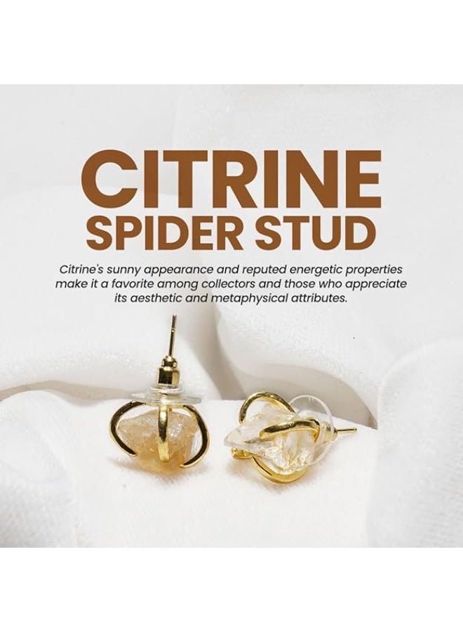 Studd Muffyn | Citrine Spider Studs - Image 2
