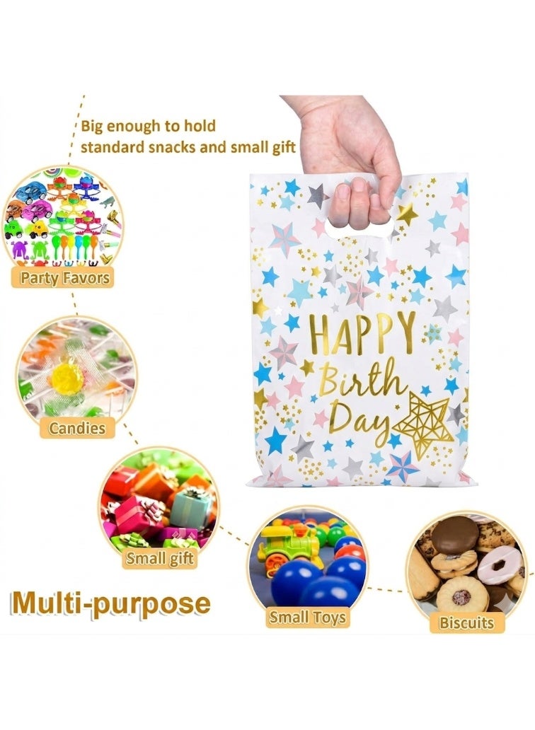 971 Junction 20 Pcs Happy Birthday Party Gift Bags, Happy Birthday Candy Favor Bags, Foil Goody bags for Return Gifts for Kids, Baby Showers, Birthday Party Decorations, Treat Bags for Boys and Girls, Colourful Loot Bags - Image 4