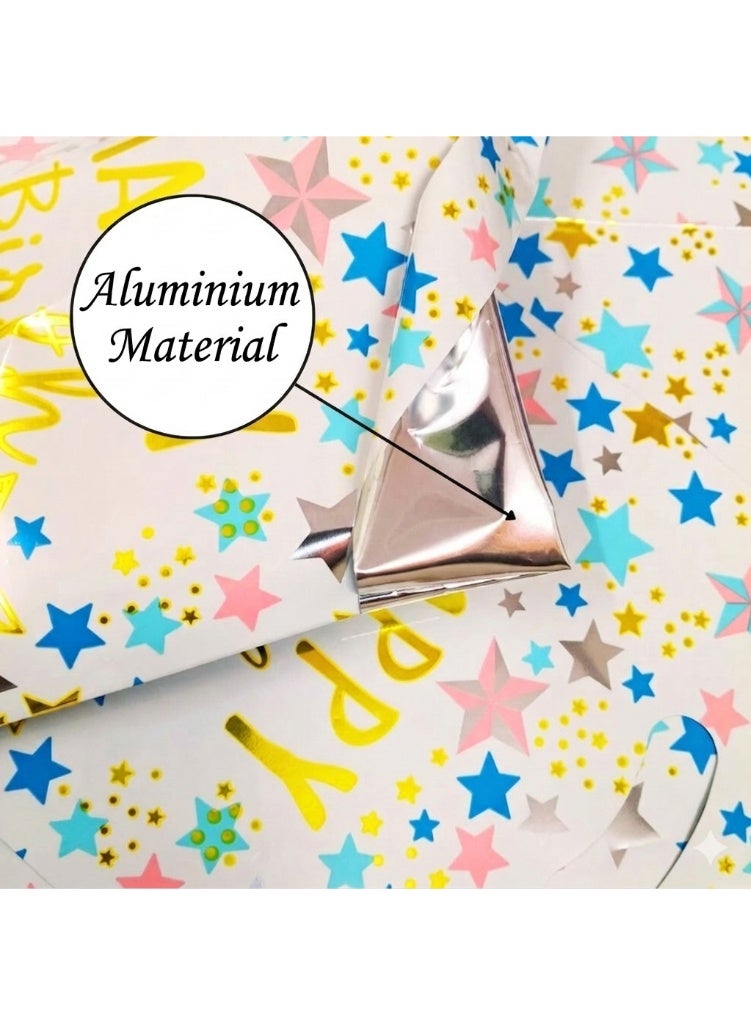 971 Junction 20 Pcs Happy Birthday Party Gift Bags, Happy Birthday Candy Favor Bags, Foil Goody bags for Return Gifts for Kids, Baby Showers, Birthday Party Decorations, Treat Bags for Boys and Girls, Colourful Loot Bags - Image 3