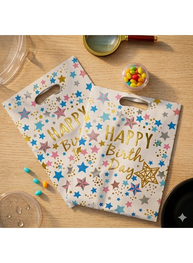 971 Junction 20 Pcs Happy Birthday Party Gift Bags, Happy Birthday Candy Favor Bags, Foil Goody bags for Return Gifts for Kids, Baby Showers, Birthday Party Decorations, Treat Bags for Boys and Girls, Colourful Loot Bags - Image 5
