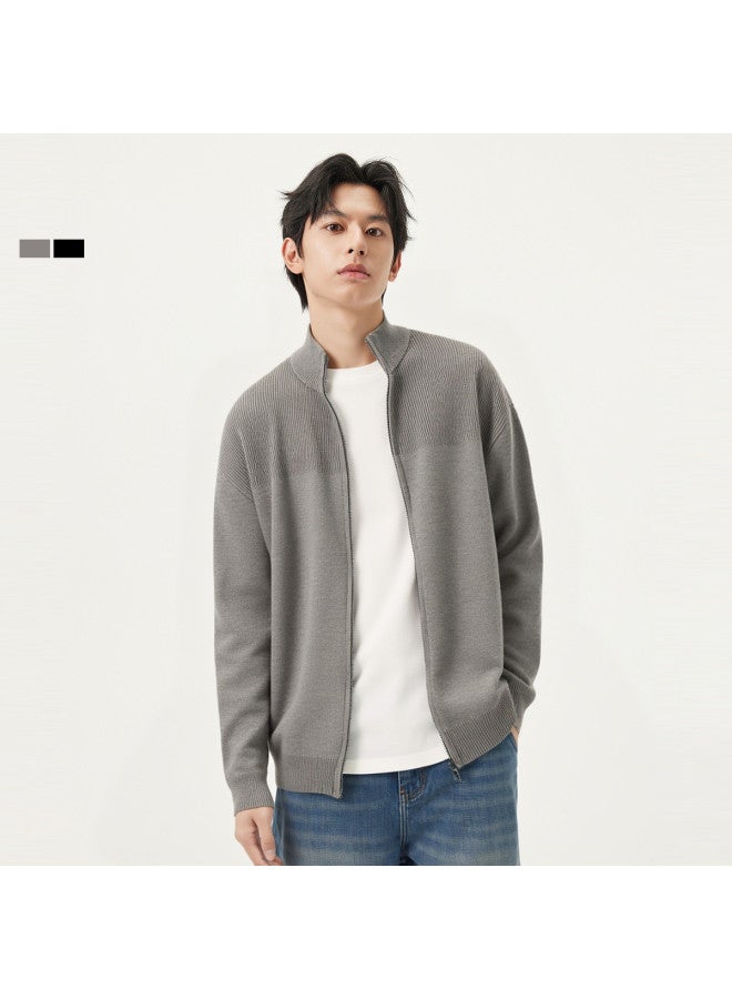 Gxg.Jeans Years Autumn New Product Texture Patchwork Design Fashion Open Front Zipper Sweater Cardigan Jacket - Image 2