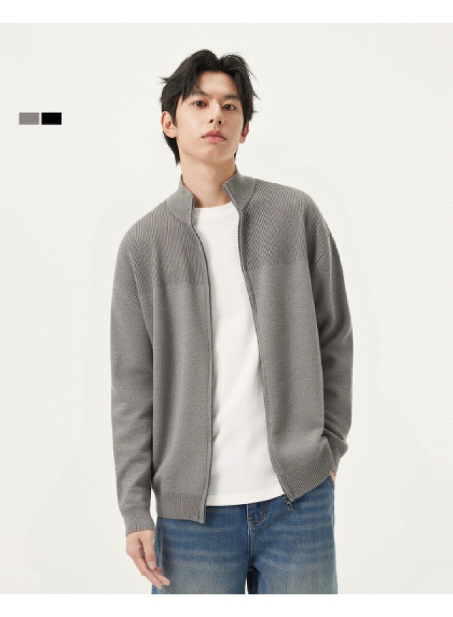 Gxg.Jeans Years Autumn New Product Texture Patchwork Design Fashion Open Front Zipper Sweater Cardigan Jacket - Image 1
