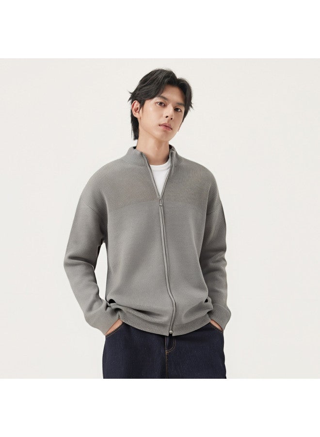 Gxg.Jeans Years Autumn New Product Texture Patchwork Design Fashion Open Front Zipper Sweater Cardigan Jacket - Image 4