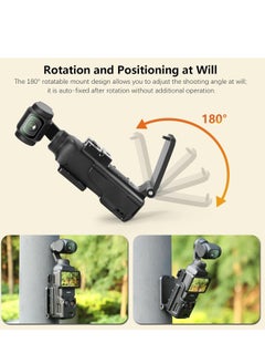 AMAZEAR Magnetic Mount Stand Compatible with DJI Osmo Pocket 3, Upgraded Pocket3 Accessories Adapter Clamp Magnet Suction Case Holder on Desktop, Vertical Surface, 180° Adjustable Handle, WITH 2 Lens Protector + 2 LCD Screen Protector  - Image 4