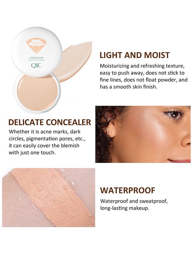 QIC Waterproof Cream Concealer Contour Makeup, Professional Caramels  for Tattoo Concealer or Corrects Dark Circles Red Marks Scars Eye Bags Freckle,Longwear&Easy to Apply  - Image 3