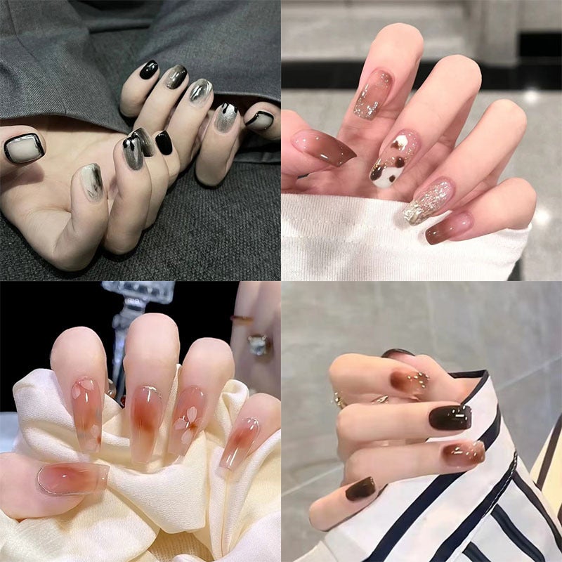 Gentle Pure Desire Simple Style Wear Nail Art Patch Short Medium And Long White Removable Fake Nail Patch - Image 2