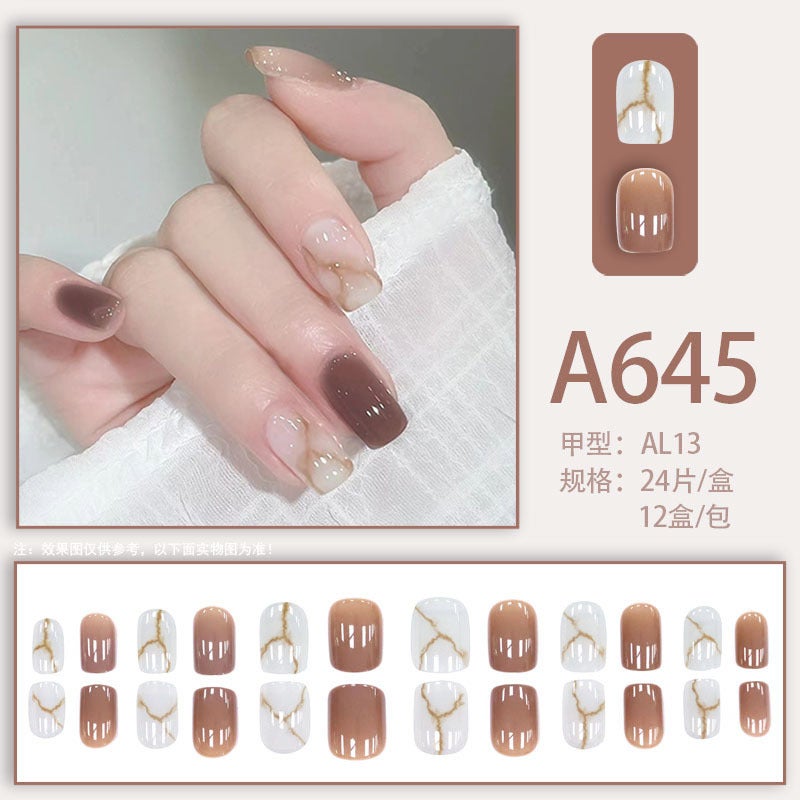 Gentle Pure Desire Simple Style Wear Nail Art Patch Short Medium And Long White Removable Fake Nail Patch - Image 3